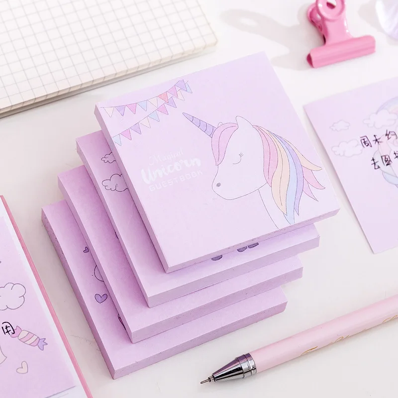 

Rainbow Horse Ins Girl Unicorn Cute Memo Pad Student Message Memo Note Pad Pink Sticky Note Cute Korean Stationery Sticky Notes