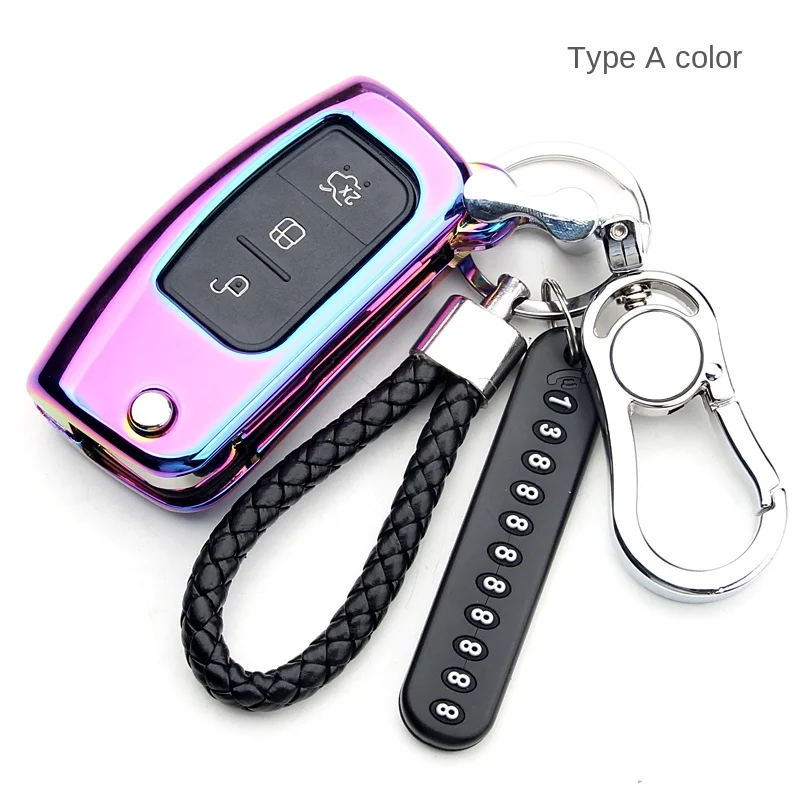 

Zinc Alloy Key Remote Cover Case Protect For Ford Fiesta Focus 2 Ecosport Kuga Escape 3 Buttons Car Flip Key Accessaries