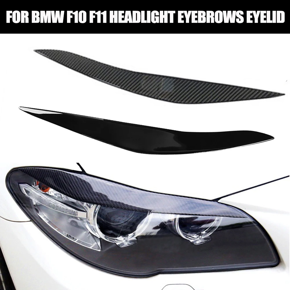 

Auto Front Headlight Eyelids Eyebrows Headlamp Eye Lid Cover Trim Sticker For BMW 5 Series F10 F11 2011-2014 Bmw Carbon Stickers