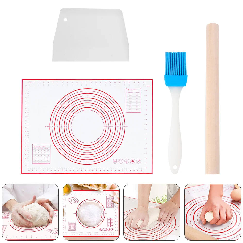 

Mat Silicone Rolling Pastry Dough Fondant Bread Roller Baking Cutrollcrust Pie Pin Pizza Liner Makingoven Sheet Measurements
