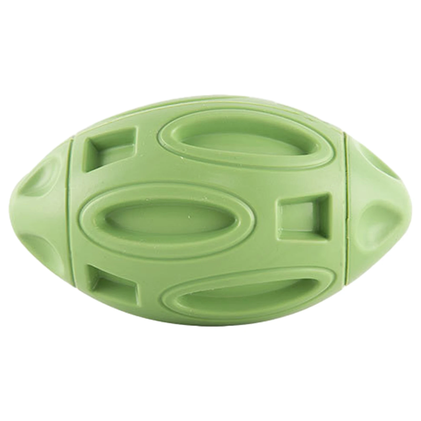 

Rugby Shape Squeaky Sound Dog Chew Toy Fun Training Durable Aggressive Chewer Interactive Playing Indestructible Rubber