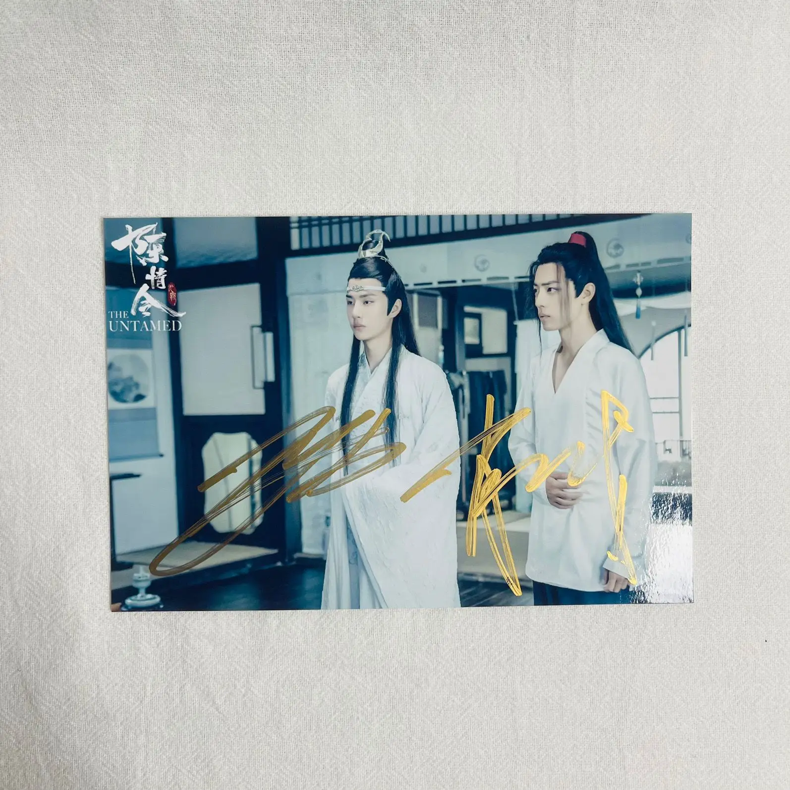 Xiao zhan Wang yi bo chen qing ling фото с автографом 6-дюймовый подарок на день рождения без