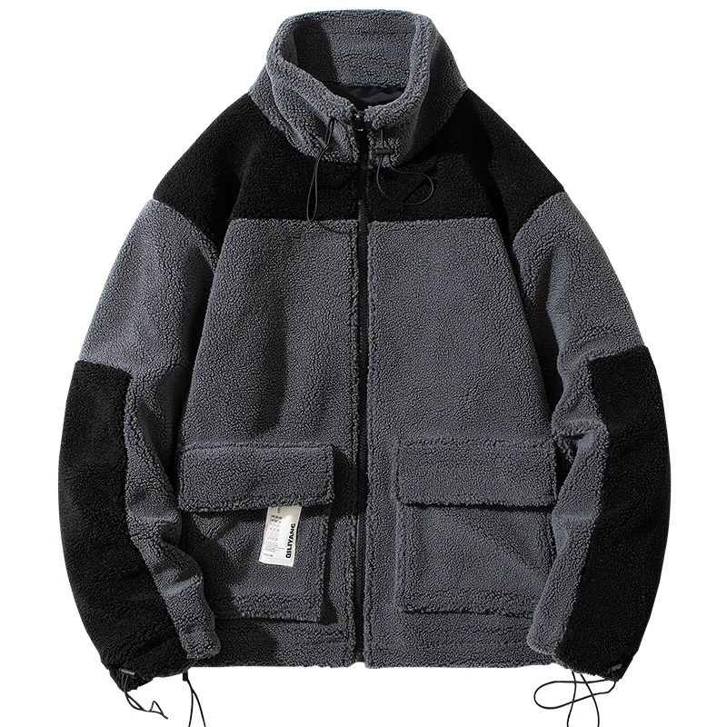 

Winter Lamb Wool Coat Men Korean Loose Casual Wnter Warm Coat