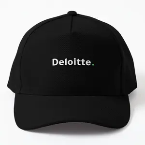 Deloitte  Baseball Cap Hat Czapka Black Fish Printed Women Mens Summer Solid Color Sun Sport Spring 