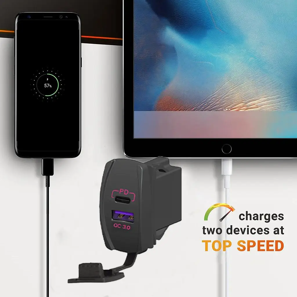 

Universal Car Charger Fast Charging for Smartphone Cameras Tablets