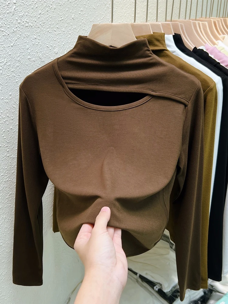 Двусторонняя Женская футболка из спандекса с длинным рукавом