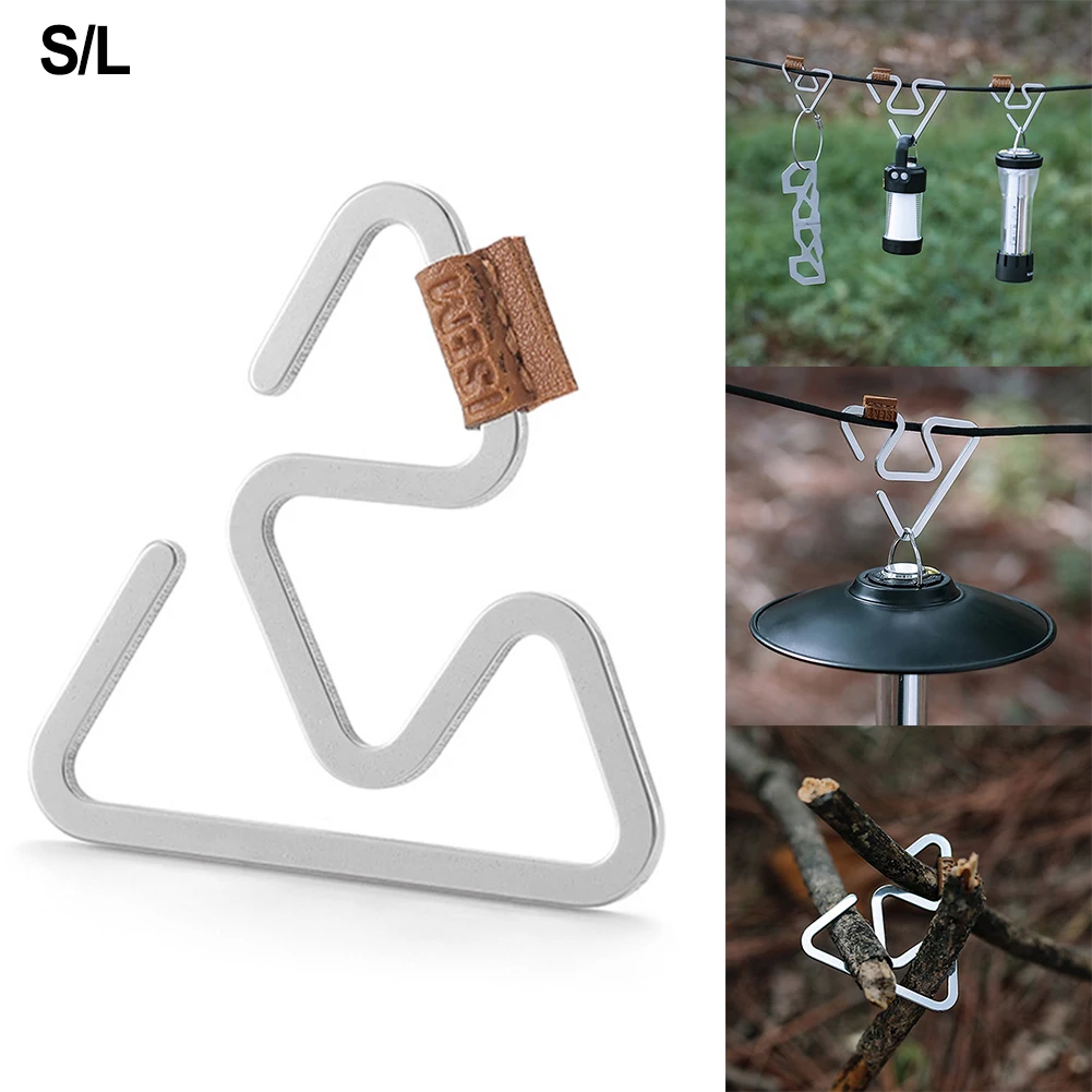 

Outdoor Stainless Steel Triangle Hook S Type Hook Portable Camping Tool Tent Accessories Equipments Outdoor Tools