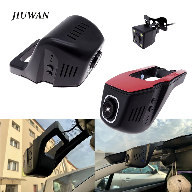 

1 Set Hidden Car Dual Lens Wide Angle Dash Cam High Definition 1080P DVR WIFI Connection Real Time Video Cyclic Driving Recorder