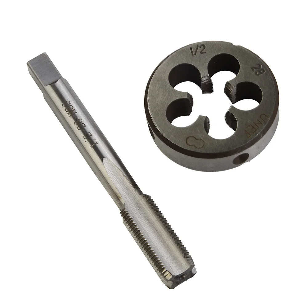 2 шт. Набор метчиков 1/2-28 1/2x28 TPI UNEF HSS Инструмент для правой резьбы Ручной метчик