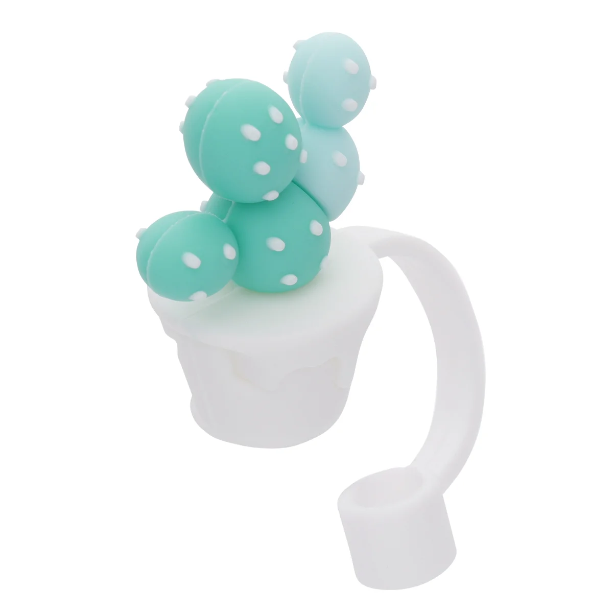 

2Pcs Adorable Silicone Straw Dust Plugs Straw Beverage Protective Caps )