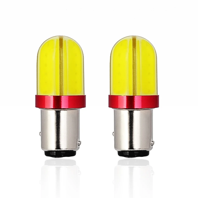 

2pcs Super Bright 1500LM 1157 BAY15D CAR Led Brake Light Bulb 8 COB 10w P21/5w Auto Light Source White Red Yellow 12V