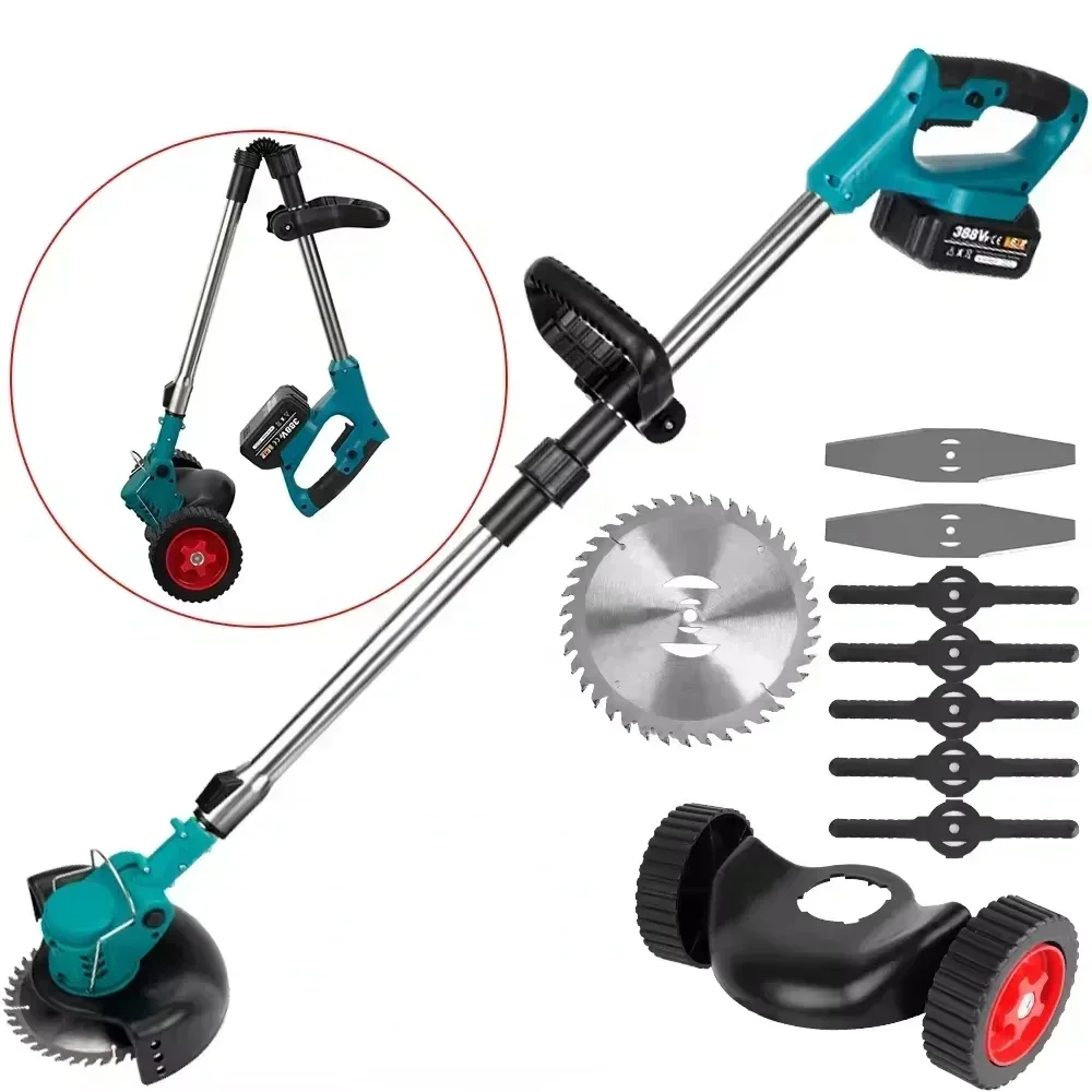 Беспроводная электрическая газонокосилка складной регулируемый триммер