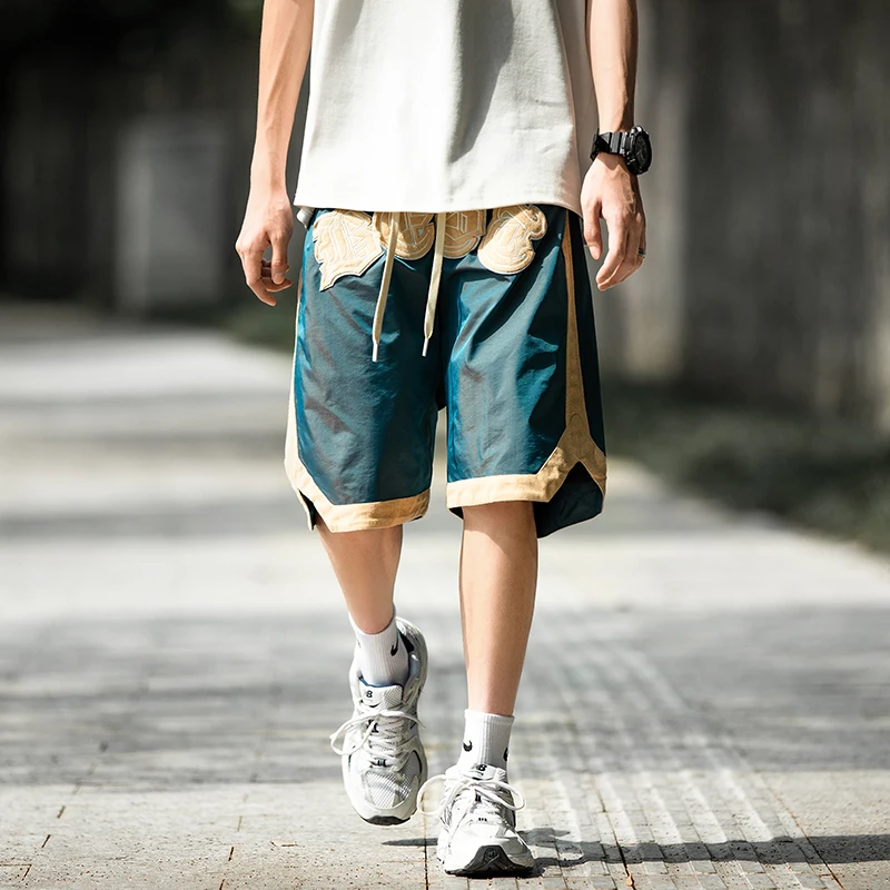 

Wetailor Men's Summer Casual Quick-drying Five-point Shorts Outdoor Running Loose Breathable Shorts Beach Couples Hawaiian Style