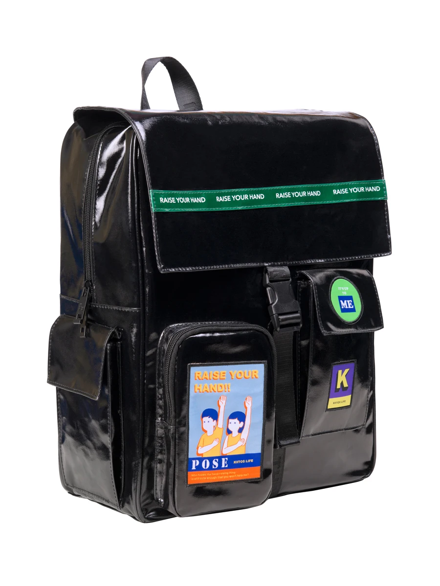 

Original Backpack Women's Waterproof Square Computer Bag Large Capacity Trendy Cool College Students Bag