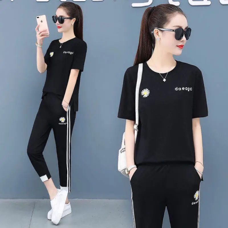 Женский комплект из 2 предметов с принтом маргаритки |