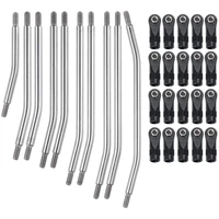 10pcsset metal steering link rod linkage set for axial scx10 crawlerremote control car accessories
