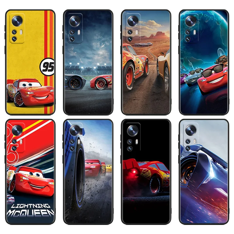 Cars Lightning McQueen Phone Case For Xiaomi Mi 13 10S 10 9T 9SE 8 Mix Play A3 A2 A1 CC9E Note 10 Lite Pro Black Cover