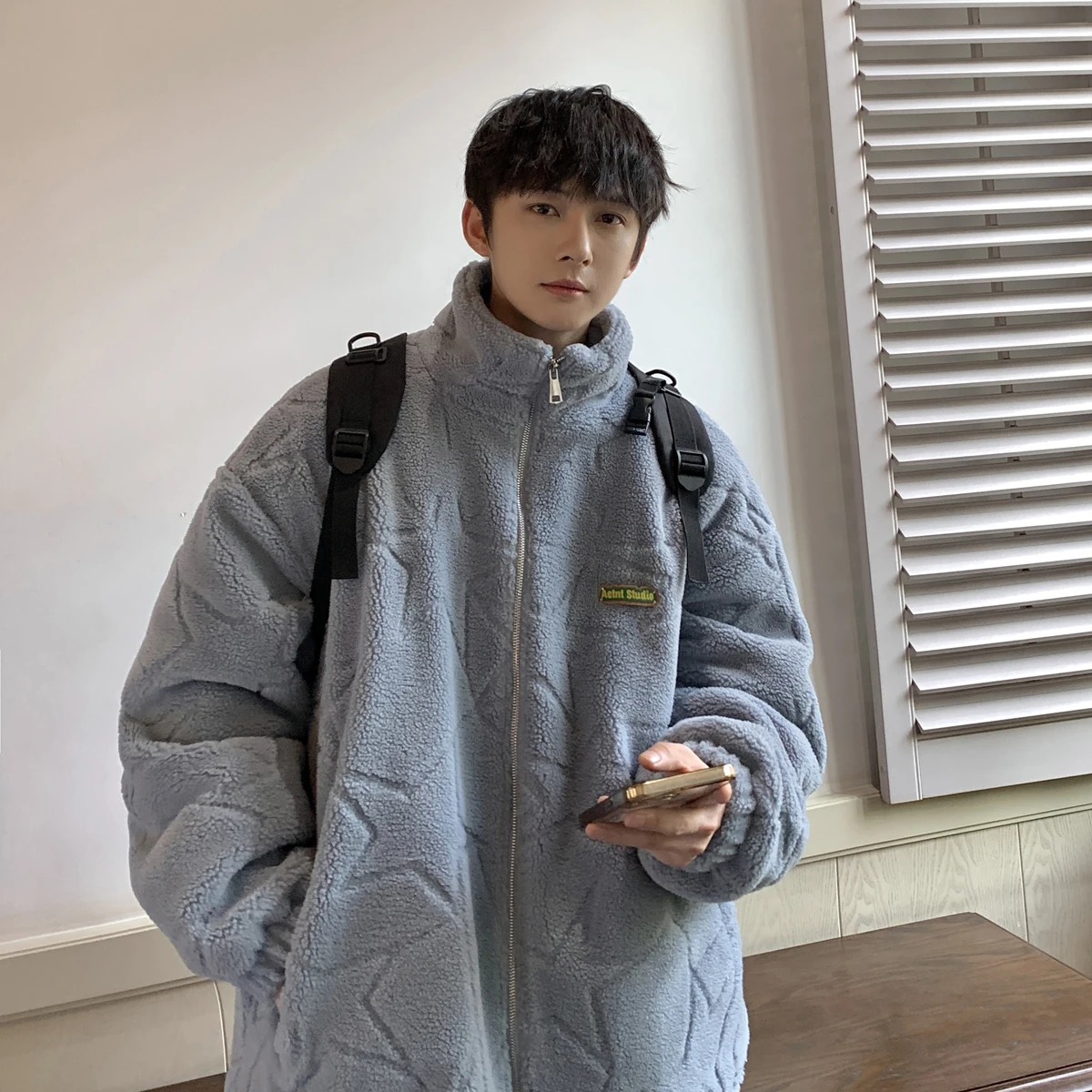 Верхняя одежда из берберского флиса мужская зимняя модная брендовая утолщенная