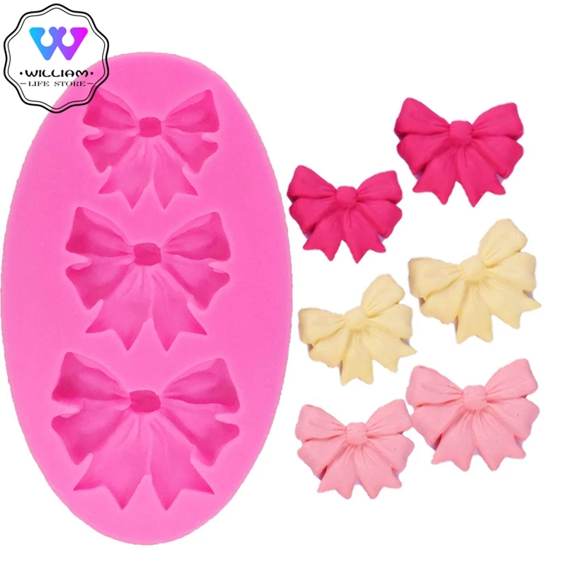 

3D bow silicone mould DIY bow cake sugar art mould bow full set baking chocolate mould