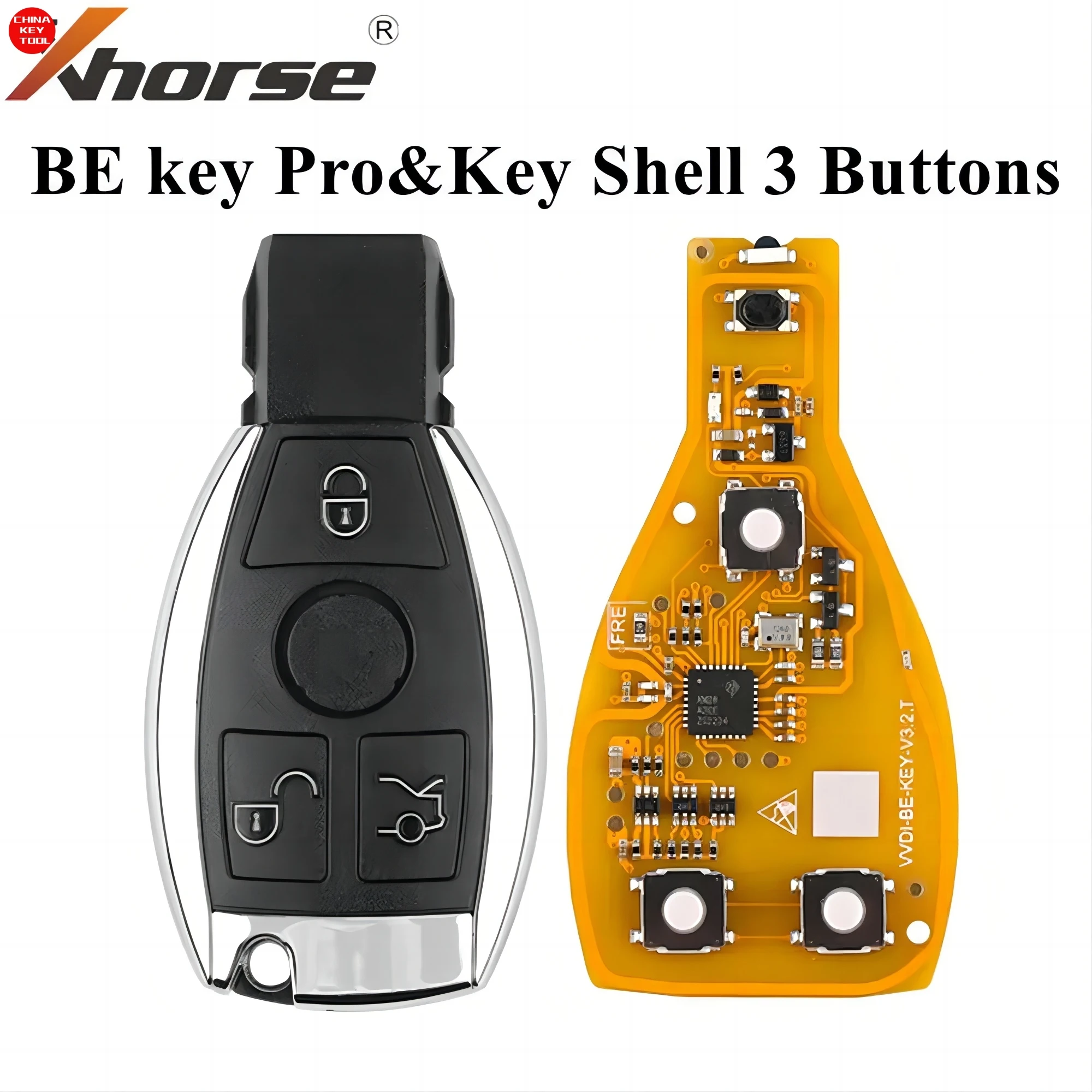 1PCS Xhorse VVDI BE Key for Benz XNBZT1GL with High Quality Remote Shell