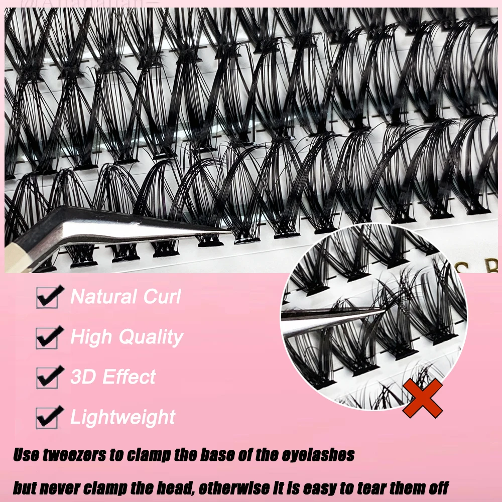 1 коробка/640 пучков норковых ресниц натуральные 3D русские DIY индивидуальное