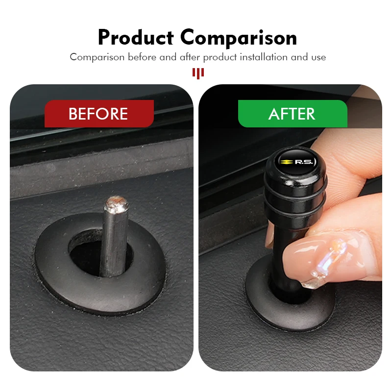 2/4 шт. ручка автомобильного дверного замка вытяжной штифт алюминиевые кнопки