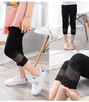 thin summer long pants with lace korean cotton leggings casual wear childrens clothing pants slim girls sportswear costume pant