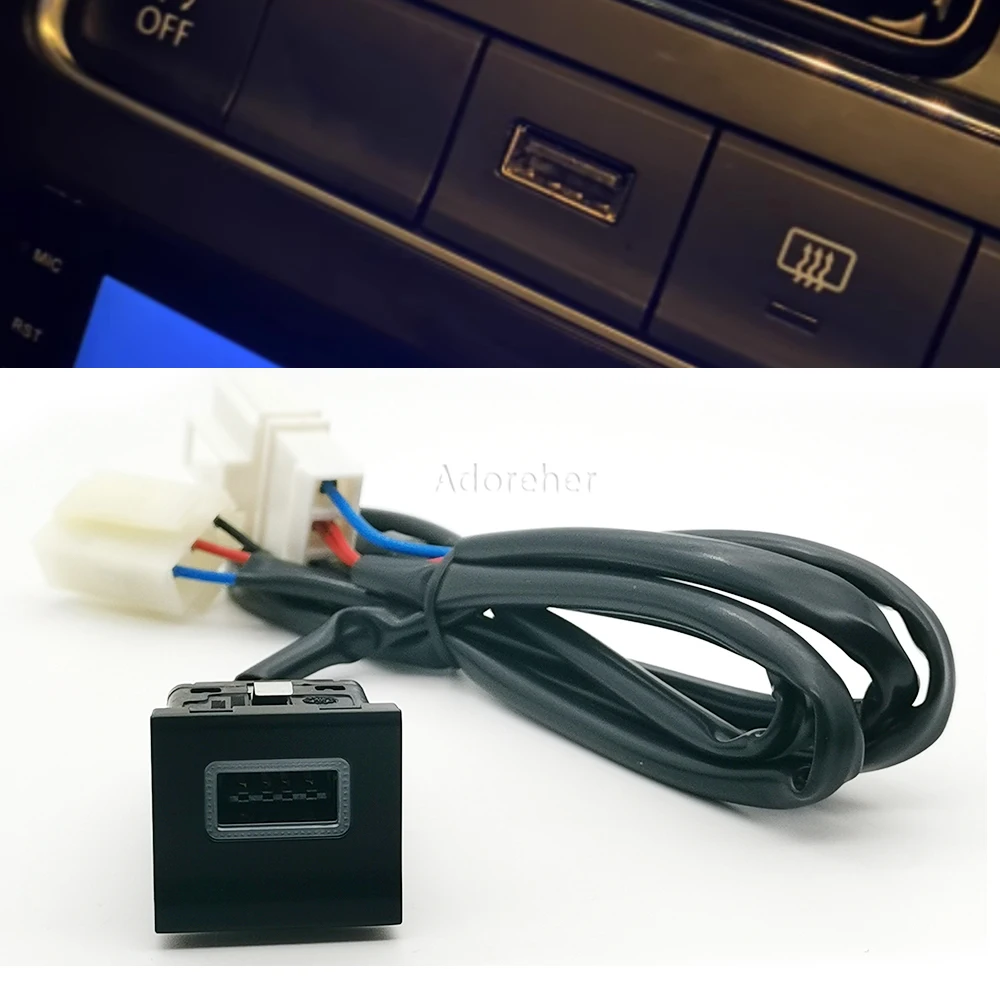 

1 шт., автомобильное зарядное устройство QC3.0, USB-интерфейс, кнопка адаптера быстрой зарядки телефона для VW POLO 2014-2018