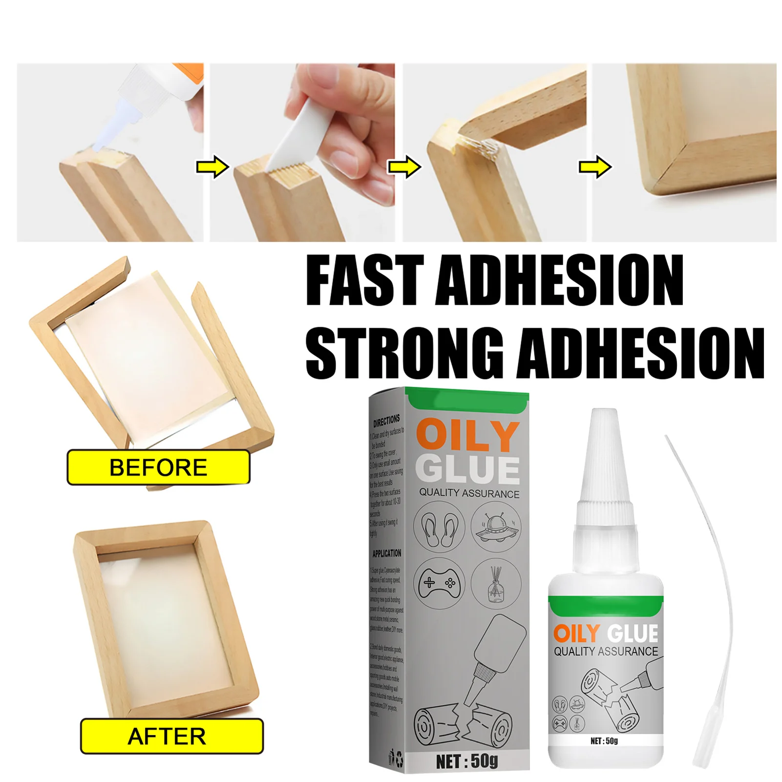 50g Welding High-Strength Oily Glue Instant Glue For Ceramic Impacttough Glue Never Loose Adhesive Power Without Strong Odor