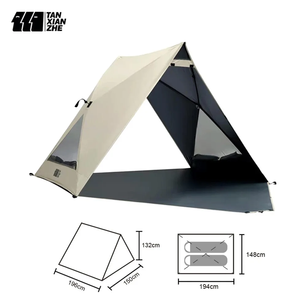 TANXIANZHE Camping Lightweight Portable Pop Up Beach Tent Easy Set Up 2-3 Person Sun Shade Beach Tent Canopy with UPF 50+