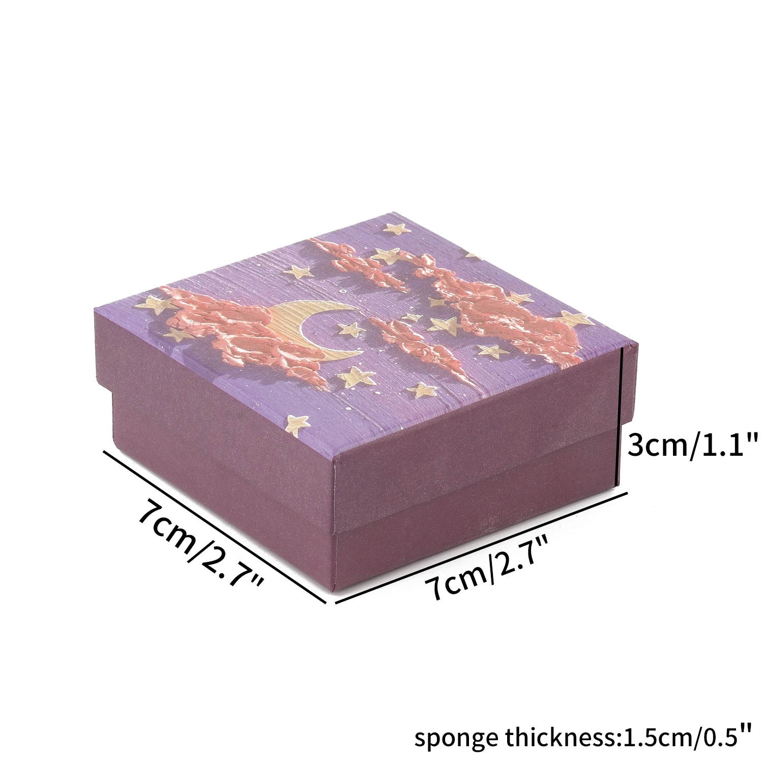 

Фиолетовая бумажная шкатулка для украшений GMB724