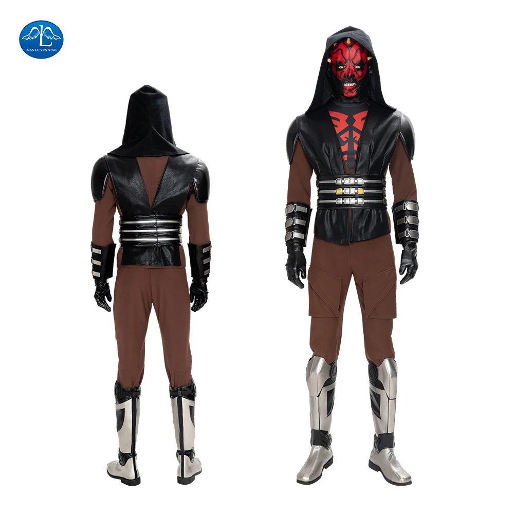 

The Clone Wars Darth Maul Cosplay Costume Halloween Role Play Clothing Full Set for Adult Men Superhero Uniform Customizable