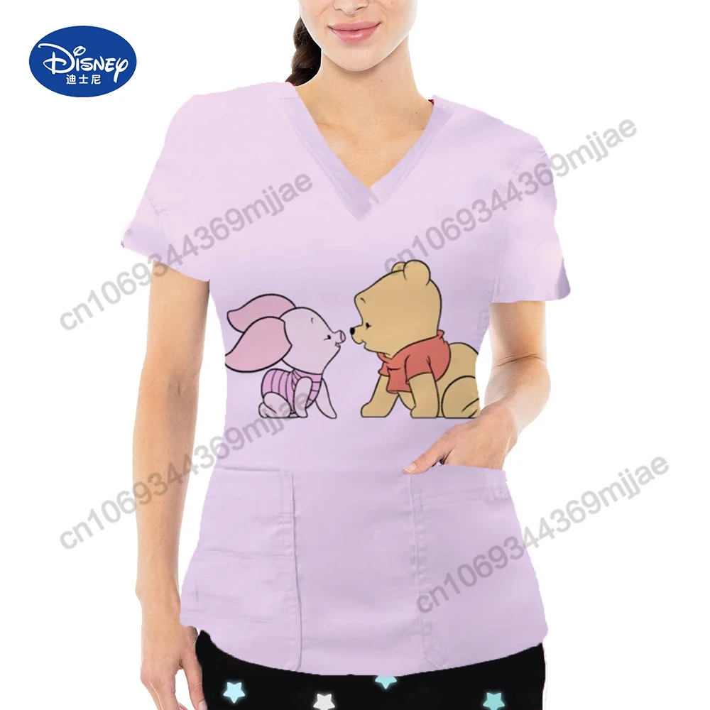 

Disney Pocket V-Neck Comfort Aesthetic Clothing Women Tops Y2k T Shirt Summer Blouses for Women 2023 Woman T-shirts One Pieces