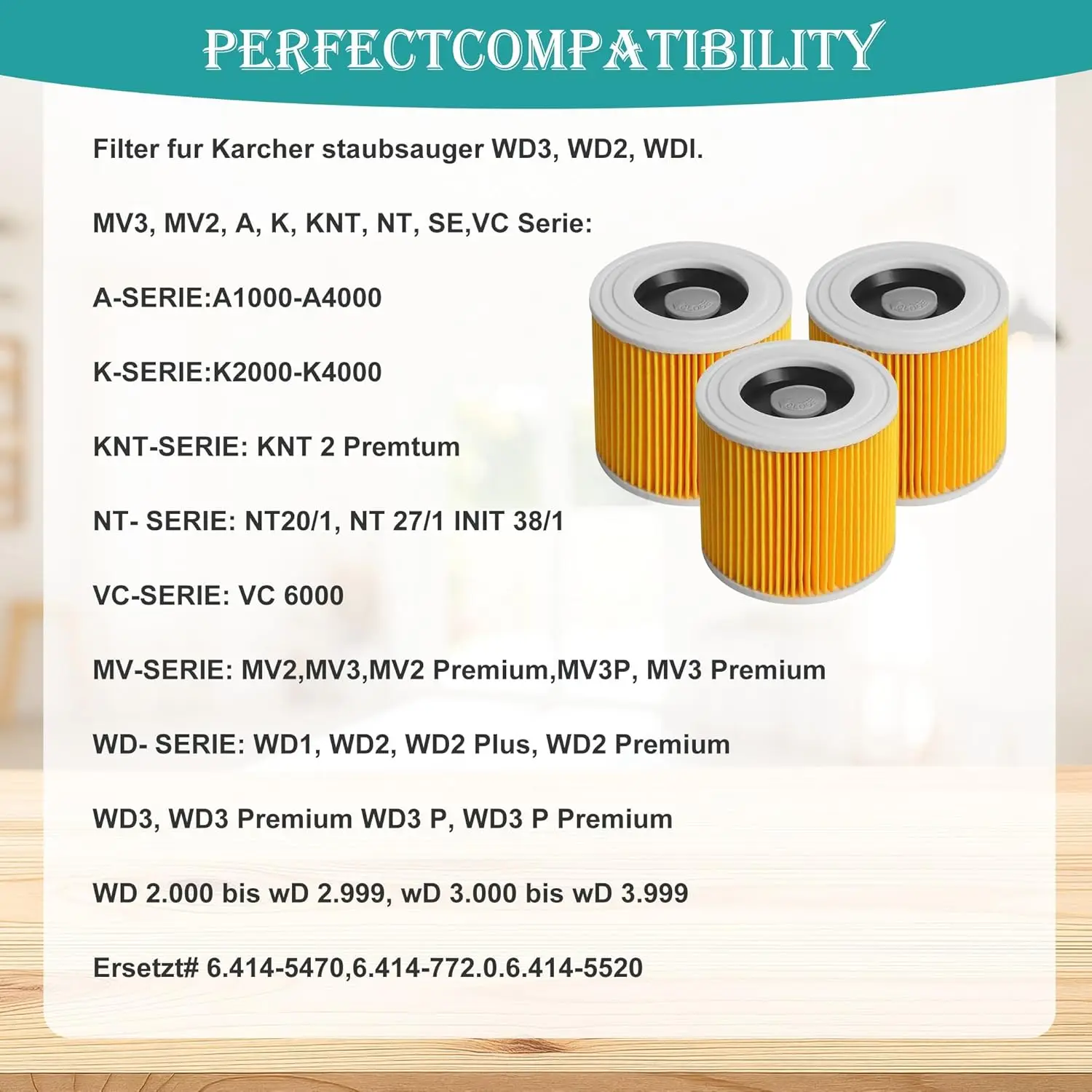 Фото Мешки для пылесоса + пылевые фильтры для Karcher WD3 WD3 Premium MV3 SE4001 A2201 A2204, мешки для пыли 6.959-130.0, фильтр 6.414-552.0 №5