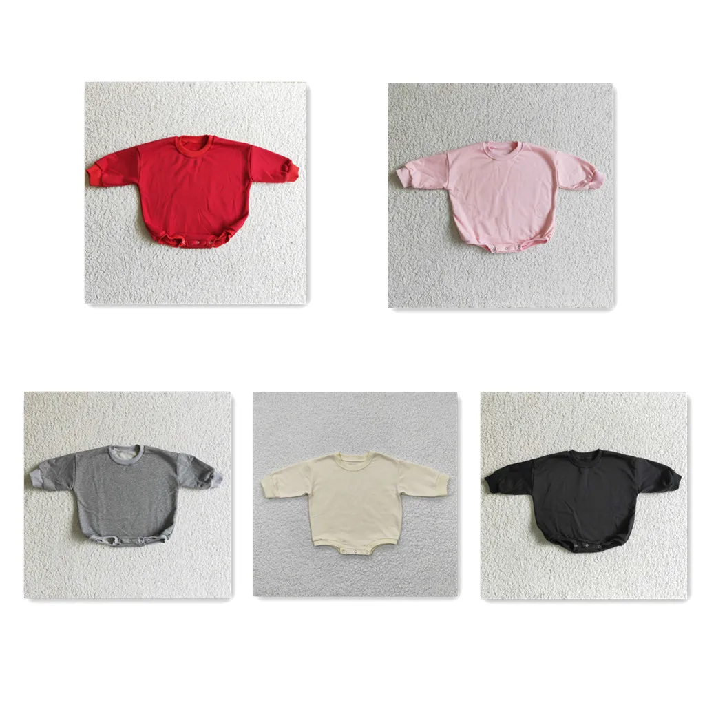 

Hot Products RTS Wholesale Kids 100% Cotton Bodysuits Toddler Girls Fall Rompers Baby One-Pieces Boutique
