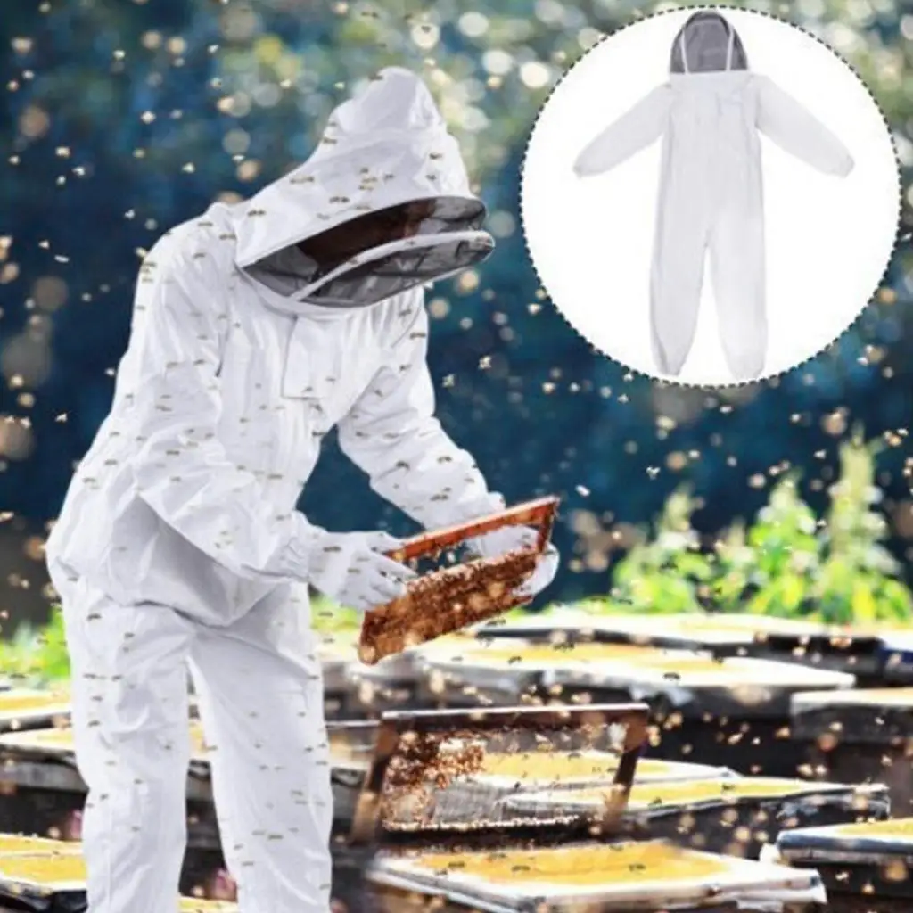 

Beekeeper Protective Suit Bee Keeping Equipment Beekeeping Jacket White New
