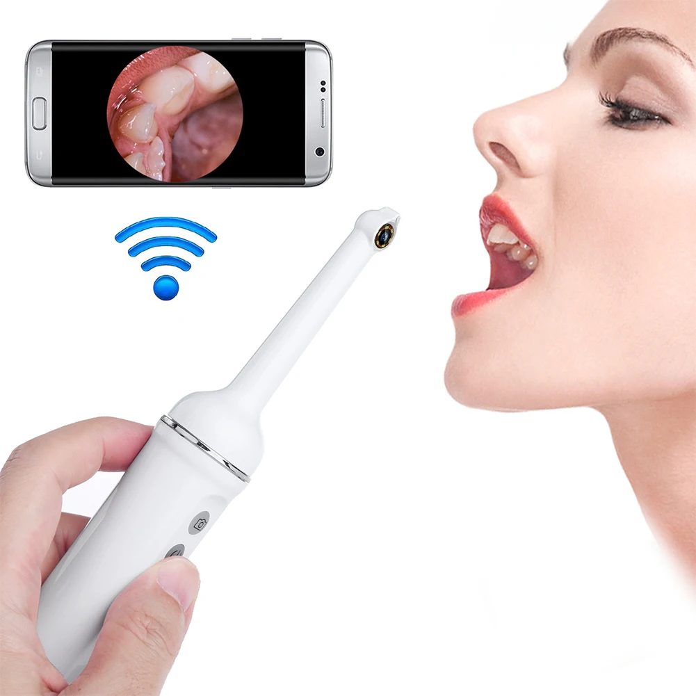 

Wifi Intra Oral Dental Camera 1080P HD Intra Oral Endoscope Dental Light Mouth Inspection USB Charging Household Dental Tool