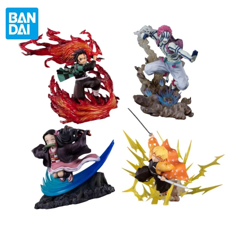 

Bandai Original Demon Slayer Figuarts Zero Anime Action Fight Figures Tanjirou Akaza Nezuko Zenitsu PVC Kids Toys Collectible