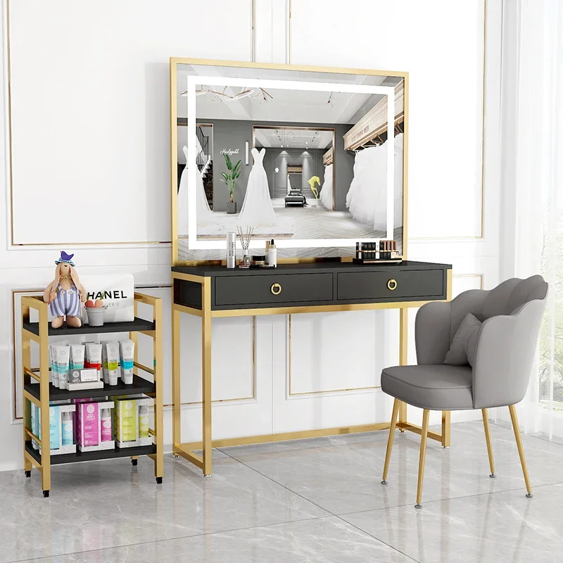 Роскошный туалетный столик в скандинавском стиле для макияжа женские комоды