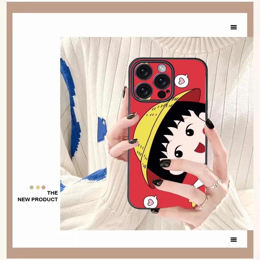 Catoon C-Chibi M-Maruko-C-Chan Phone Case For iPhone 16 15 14 13 12 11 PRO MAX PLUS Mini TPU Soft to Skin-friendly case