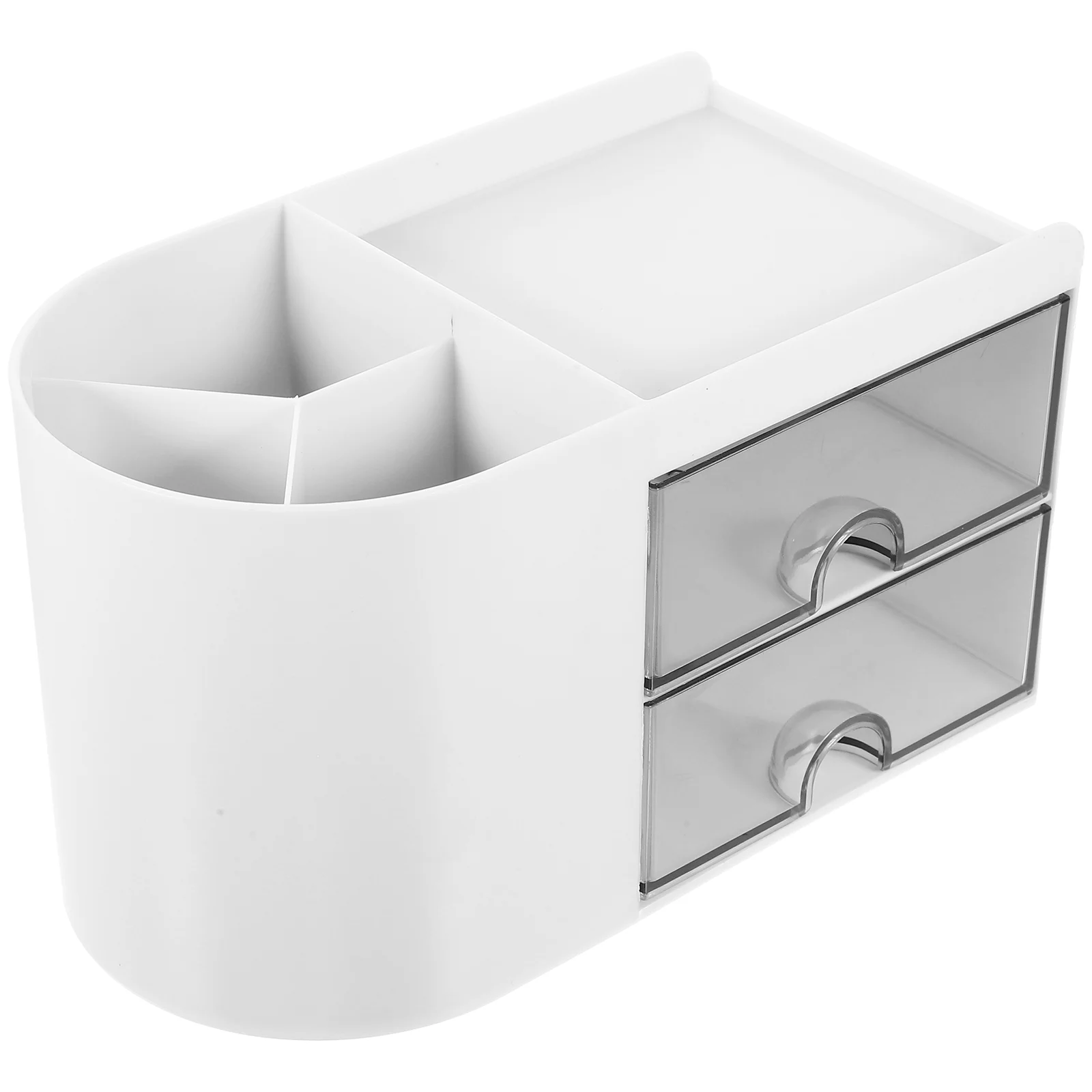 

Pen Holder Home Desktop Storage Rack Organizer Compartment Counter White Stationery Student