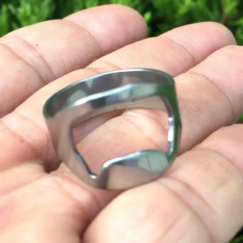 Открывалка для бутылок из нержавеющей стали кольцо на палец открывалка модные