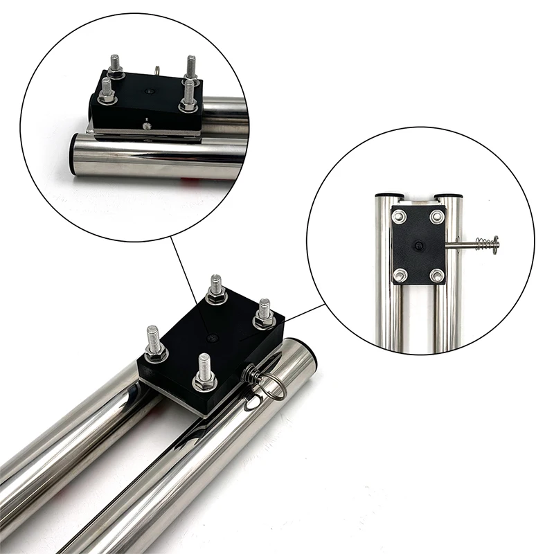 4-ступенчатая складная лестница Winibo из нержавеющей стали с резиновыми захватами