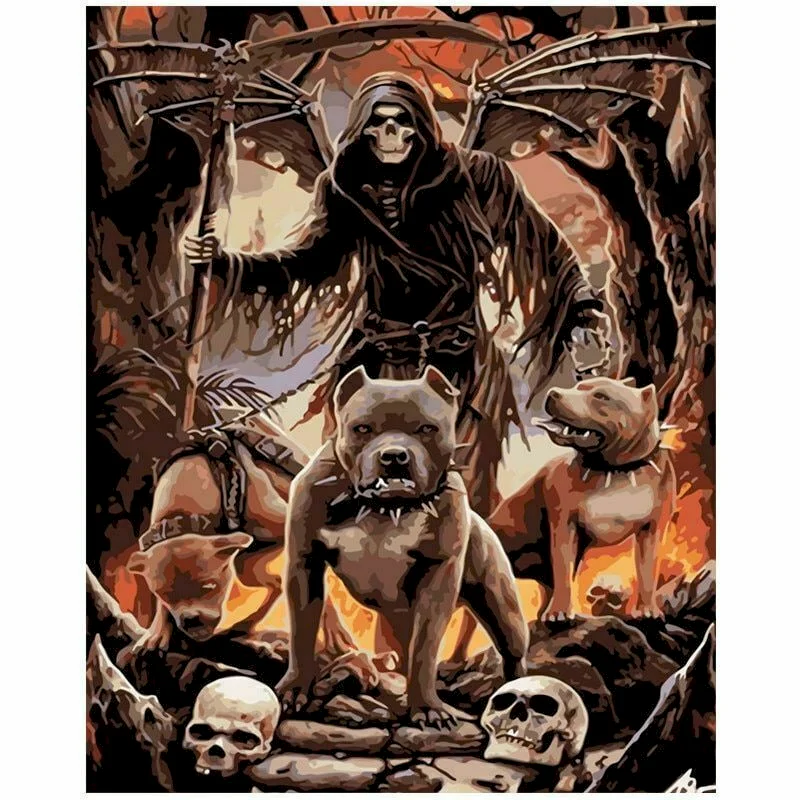 

SDOYUNO Acrylic Painting By Numbers For Adults Starter Wall Art Kits Canvas Painting Drawing By Numbers For halloween decoration