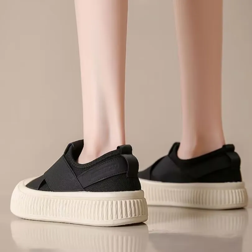 Ladies Sneakers Thick Sole Casual Breathable Sports Design Vulcanized Shoes Women Fashion Outdoor Comfort Shoes