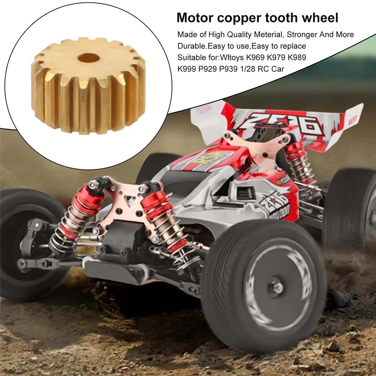2 шт. металлический мотор-редуктор K989-2033 для Wltoys K969 K979 K989 K999 P929 P939 1/28 запасные части
