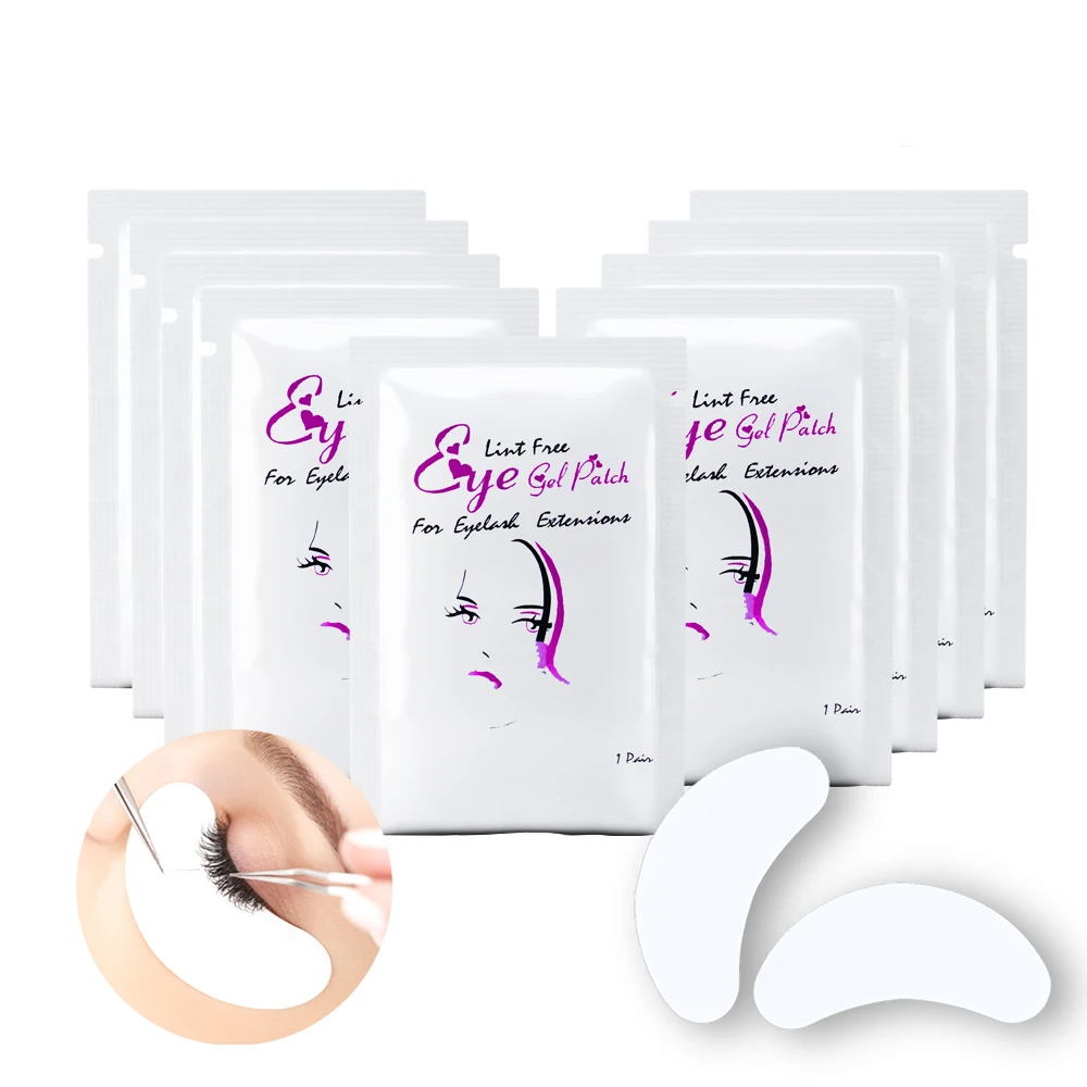 100/200Pairs Eyelashes Patch Hydrogel Patches Eyepatch Eyelash Under Eye Gel Patches Lash Pads Eyelash Extension Patch
