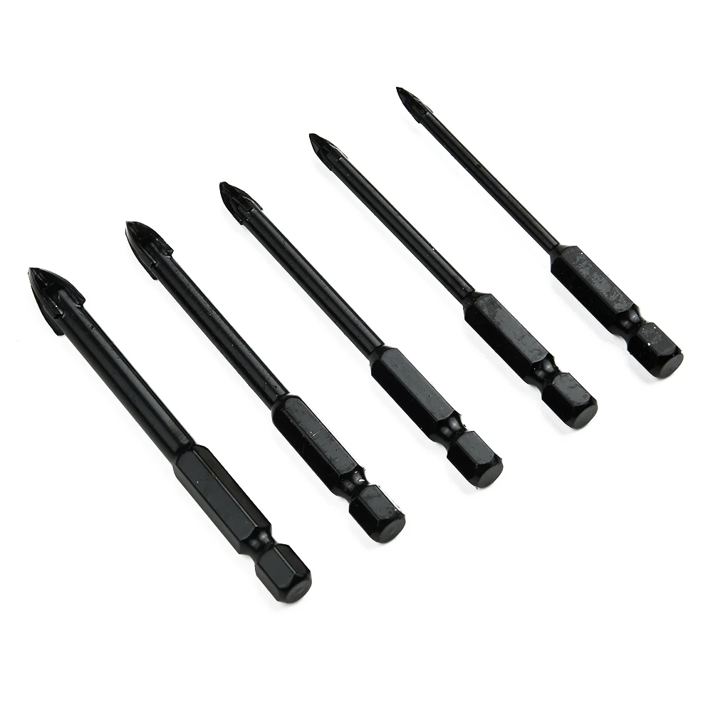 

5Pcs Efficient Universal Drilling Tool Multifunctional Cross Alloy Drill Bit Tip Woodworking Tools Herramientas Ferramentas