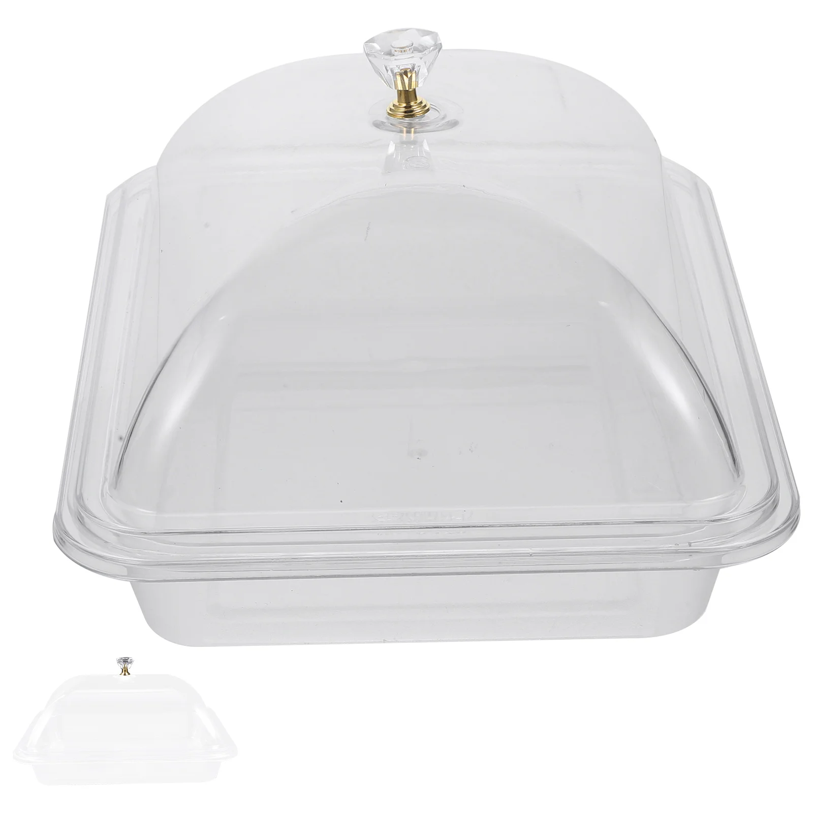 

Covered Buffet Tray Snack Serving Lid Dinner Supply Showcase Clear Dessert Desktop Acrylic Travel