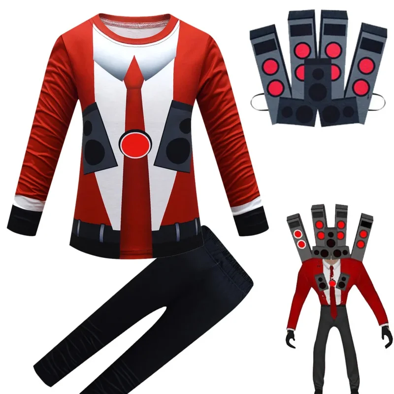Костюм Skibidi Audio Man для детей косплей Tantai детский туалет мальчиков и девочек